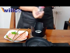 Grelha de churrasco portátil de liga de alumínio Equipamento de cozinha comercial Preto